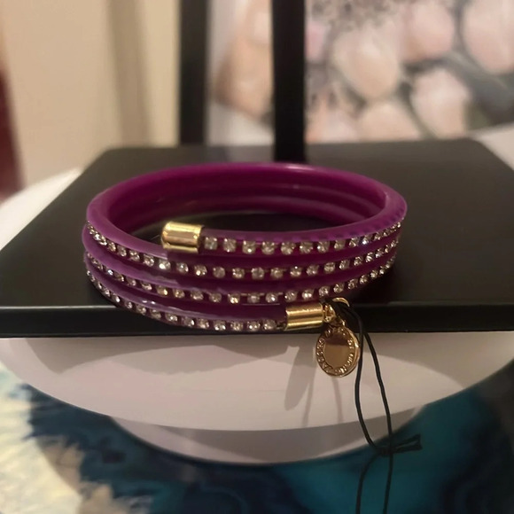 Marc By Marc Jacobs Slinky Plum Zirconia Bracelet-NWT - Picture 2 of 4